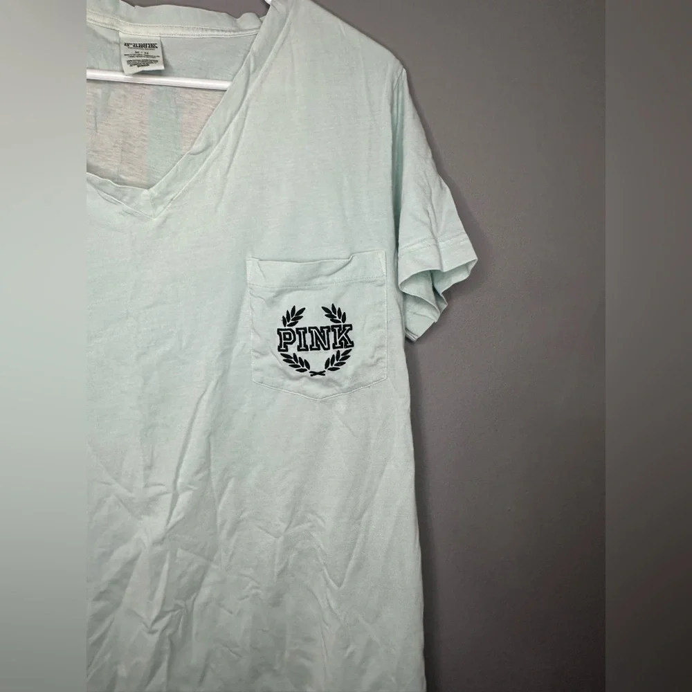 PINK Victoria's Secret Mint V-Neck Tee - Picture 7 of 12